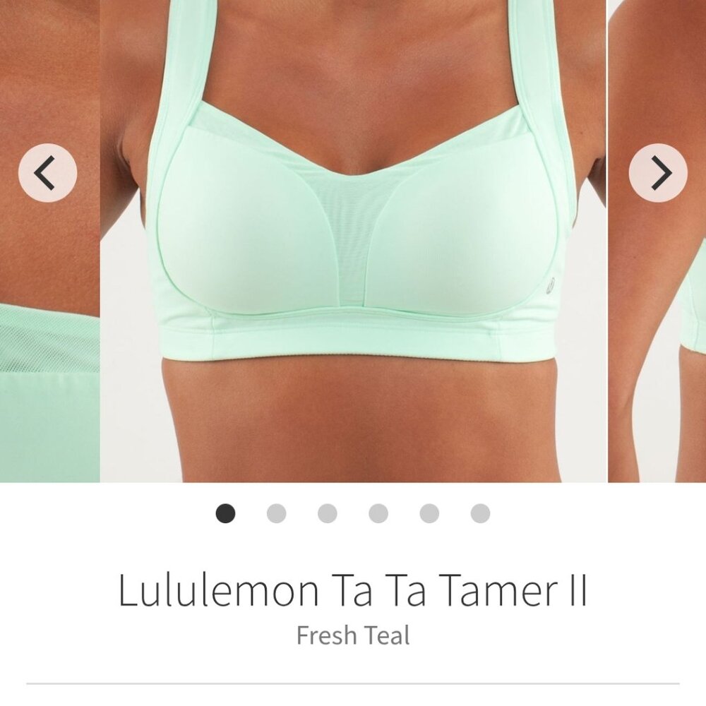 Teal Lululemon Ta Ta Tamer Sports Bra - Picture 3 of 13